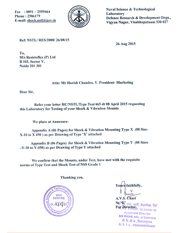 Type Test and Shock Test of NSS Grade 1